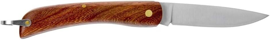 Coltello pieghevole da caccia tascabile campeggio pesca escursionismo legno