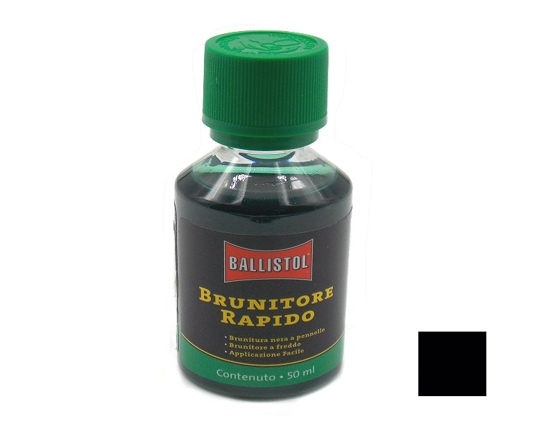 Ballistol kit brunitore a freddo per acciaio metalli restauro armi colore nero