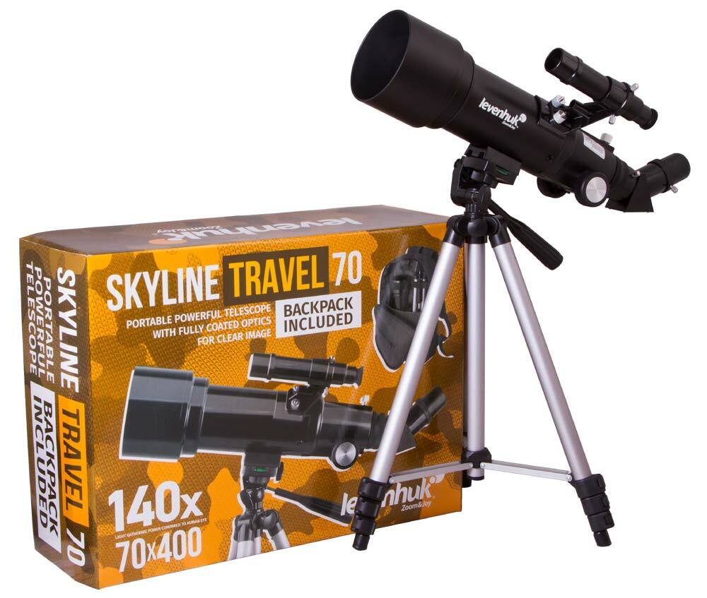 telescopio astronomico levenhuk skyline travel 70 rifrattore con treppiede borsa