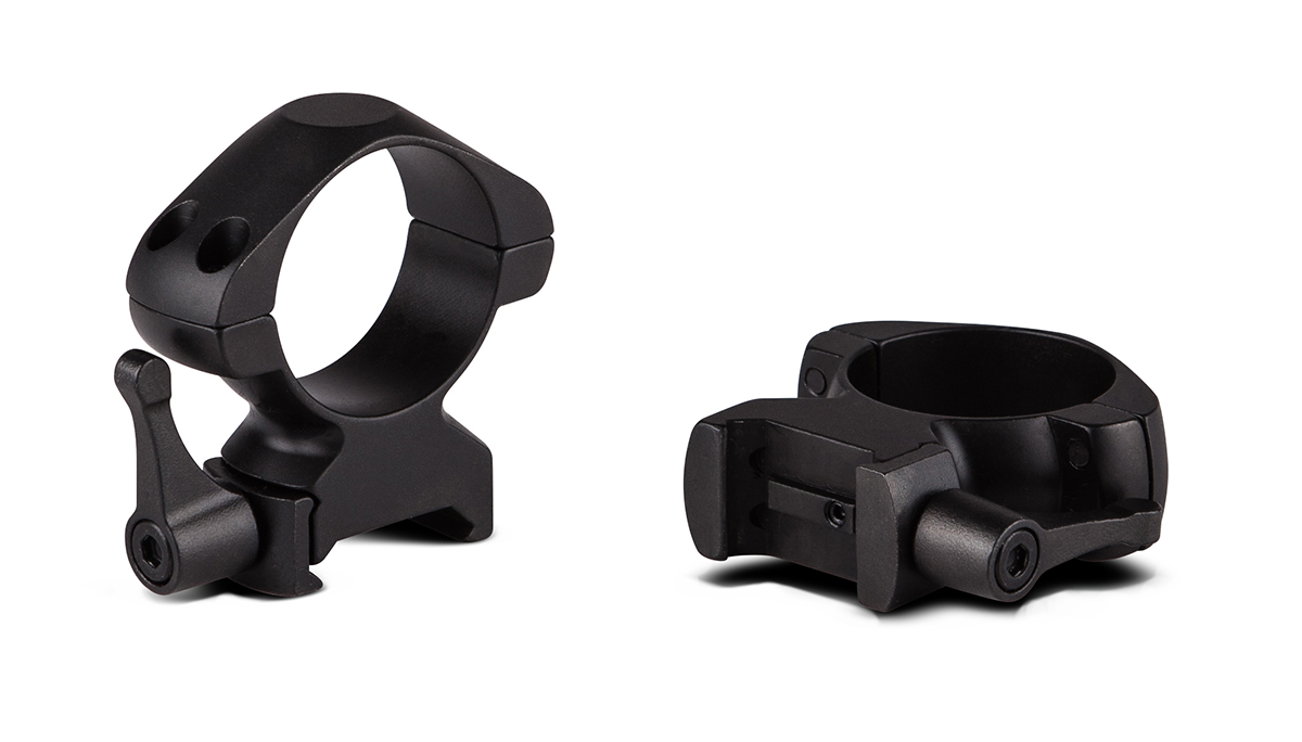 Anelli attacchi a sgancio rapido in acciaio per montaggio ottica tubo da 25mm