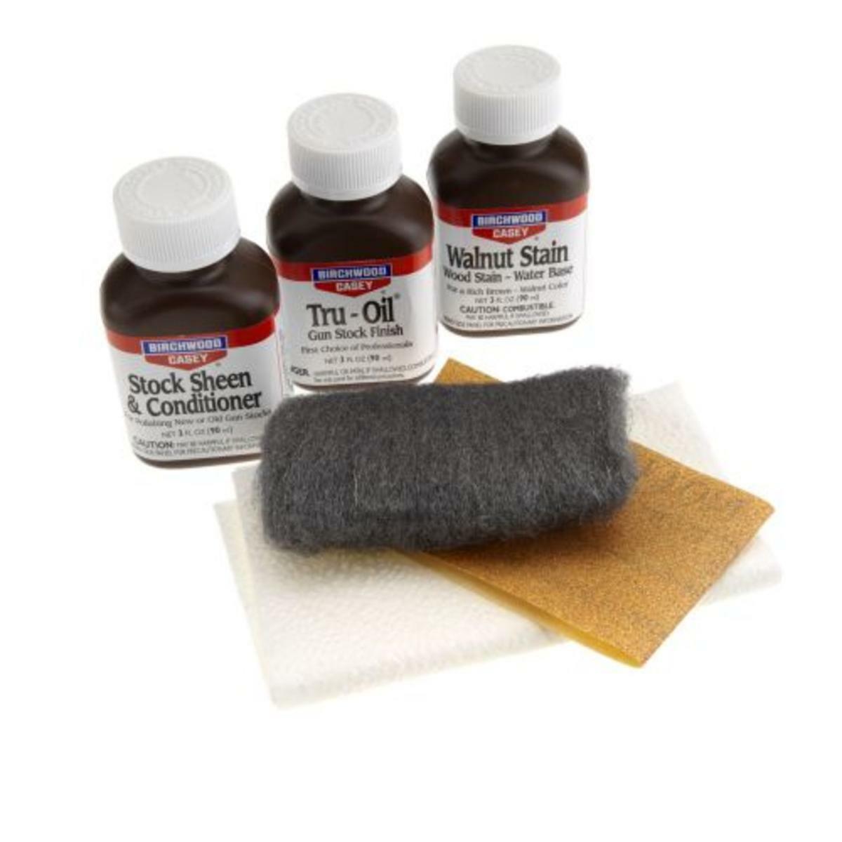 Tru oil Gun Stock Finish Kit Birchwood Casey restauro legno fucile ebanisteria vernice