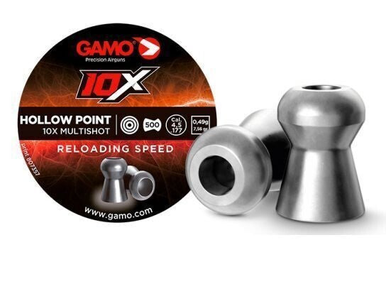 Piombini 4.5mm 177 Gamo 10X Hollow Point plinking airgun pellets balines plombs