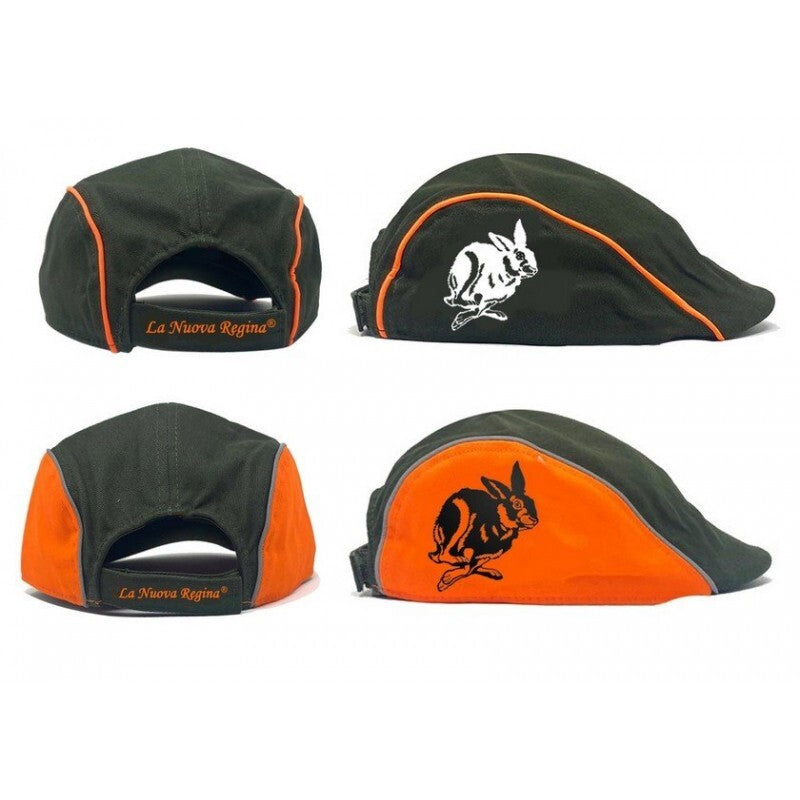 Hunting hat with embroidered running hare, one size, adjustable 
