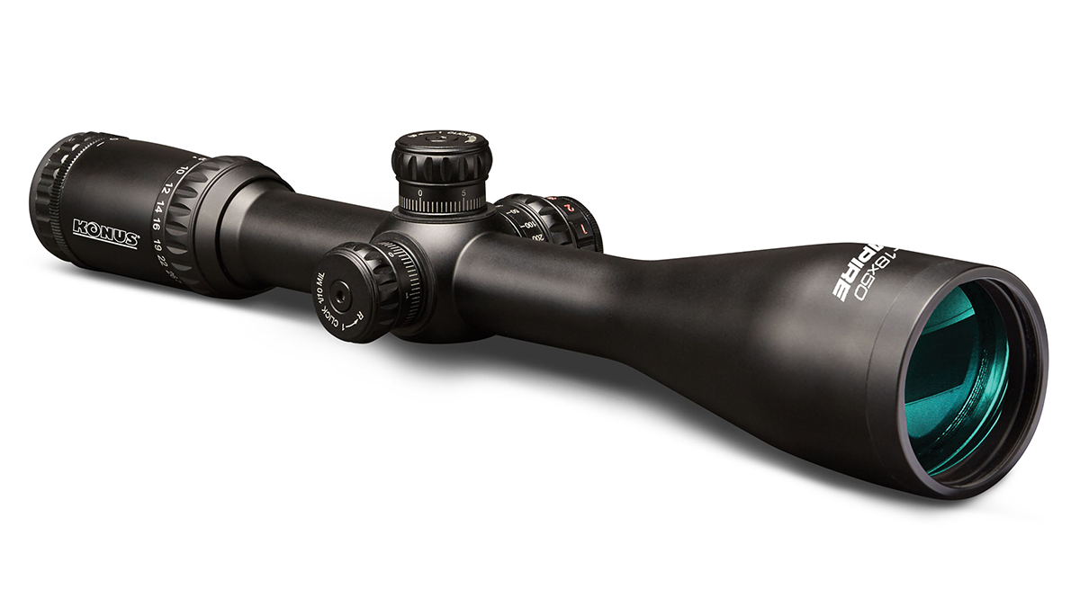 OTTICA DA MIRA DA CACCIA KONUS EMPIRE 3-18x50 ZOOM POLIGONO RETIC BALISTICO 7186