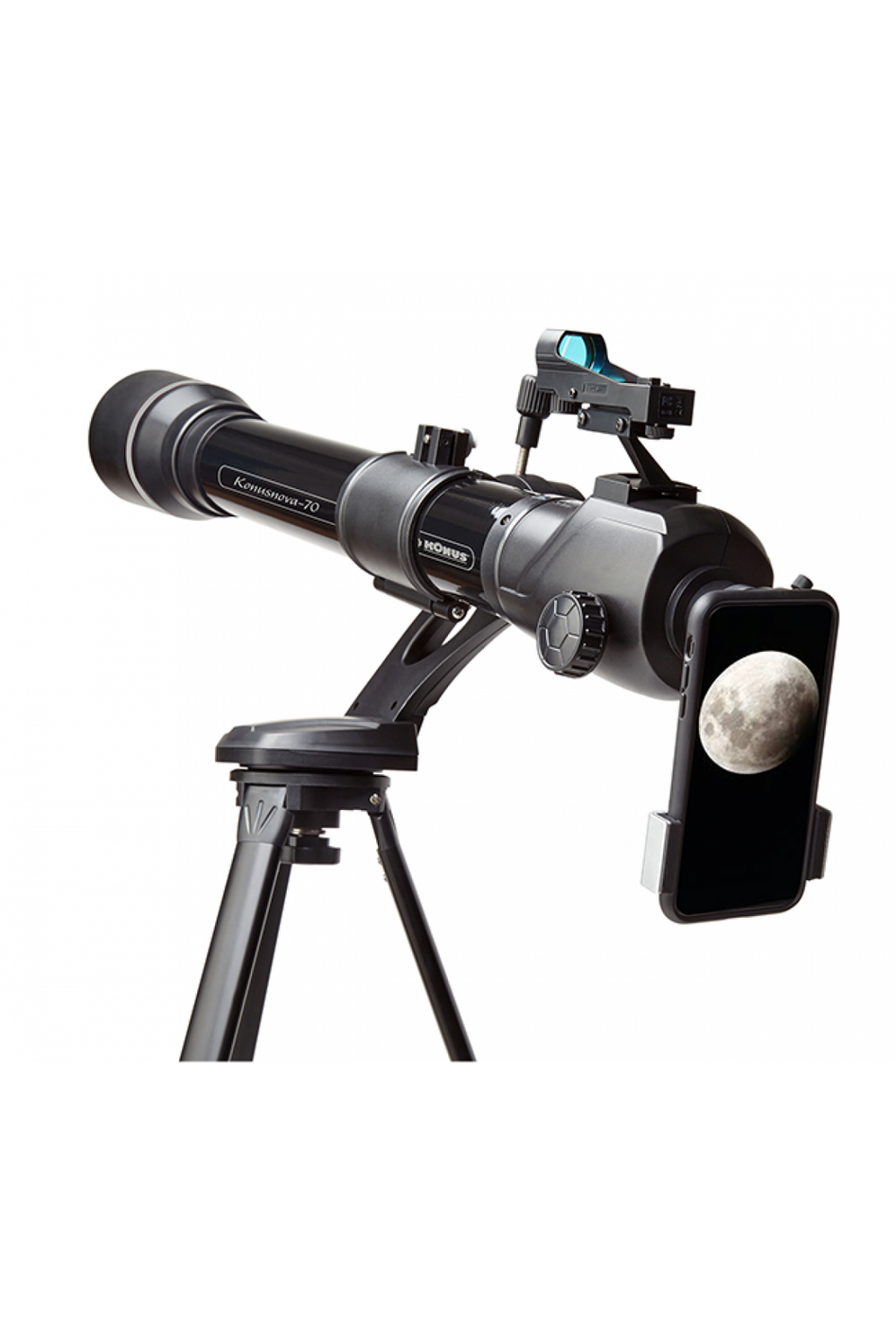 TELESCOPIO ASTRONOMICO KONUSNOVA-70 D70mm F800mm adattat. smartphone KONUS 1755