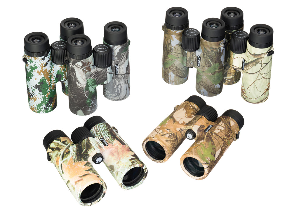 Binocolo professionale con reticolo levenhuk camo 10x42 da caccia trekking sport