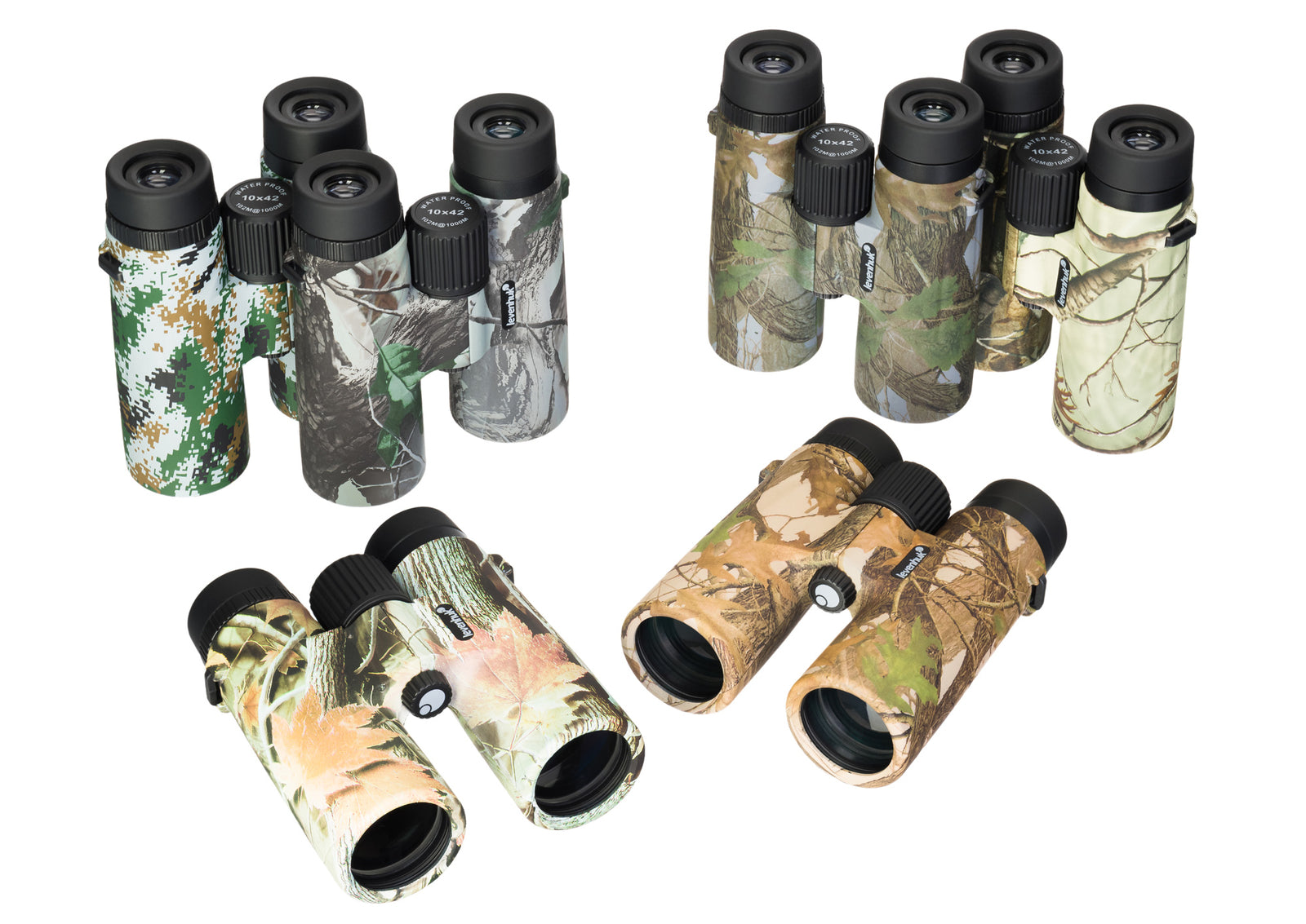 Binocolo professionale con reticolo levenhuk camo 10x42 da caccia trekking sport