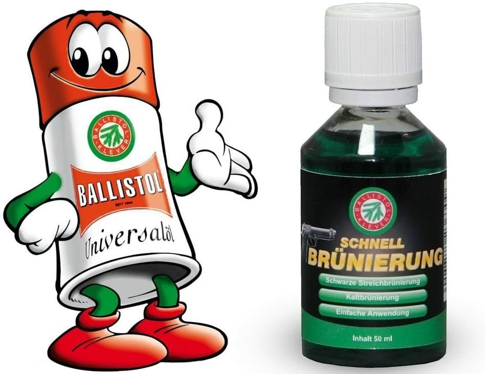 Ballistol Brunitore Freddo Rapido 50ml Acciaio Metalli Nero Fai Da Te Armi