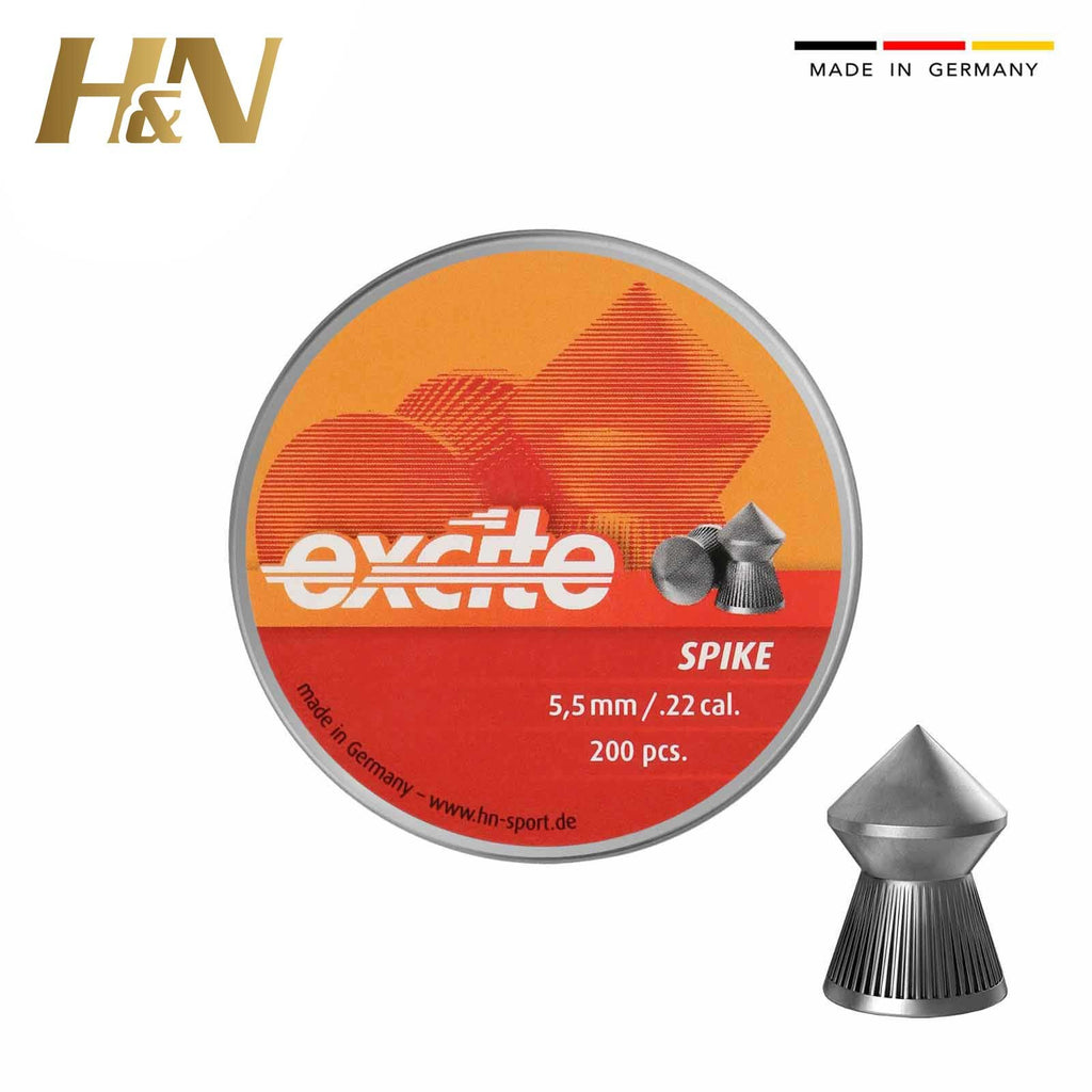 Piombini 5.5mm h&n excite spike per carabina aria compressa plombs plinking co2