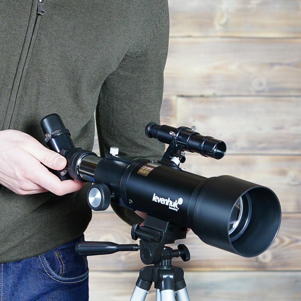 telescopio astronomico levenhuk skyline travel 70 rifrattore con treppiede borsa