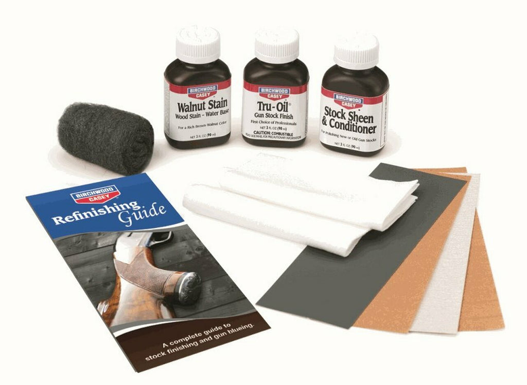 Tru oil Gun Stock Finish Kit Birchwood Casey restauro legno fucile ebanisteria vernice