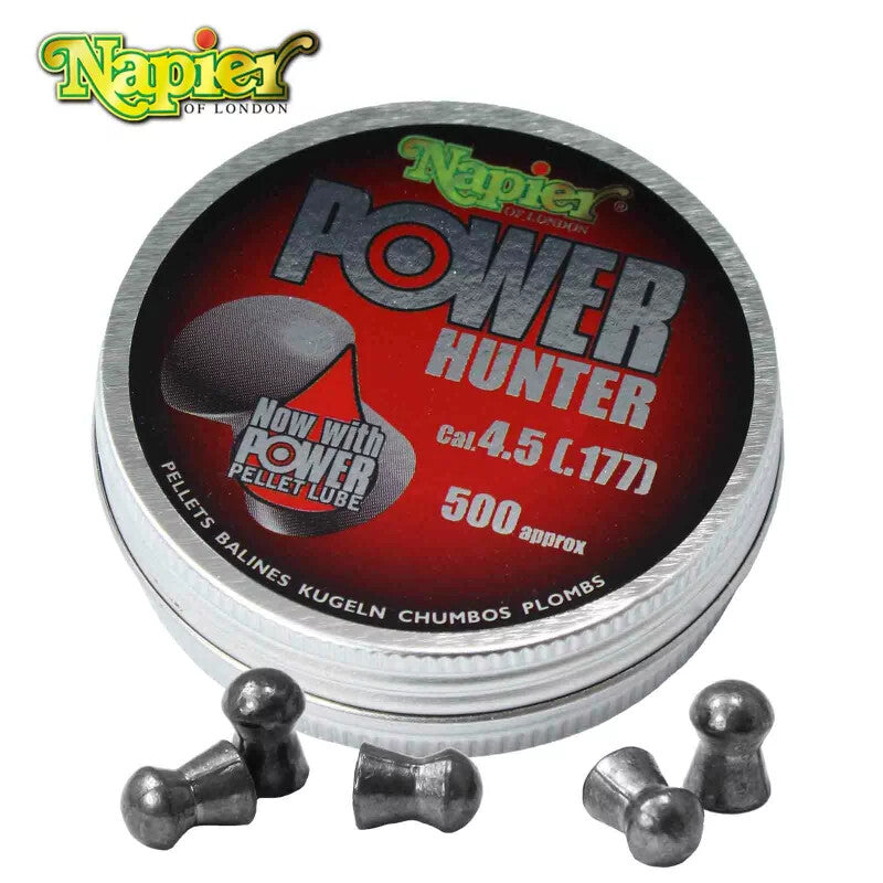 Piombini 4.5mm .177 Napier Power Hunter plombs pellets balines Kugeln Chumbos