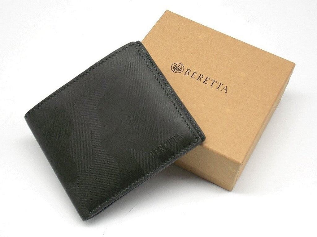 Portafoglio beretta unisex in pelle verde camo idea regalo wallet bifold green