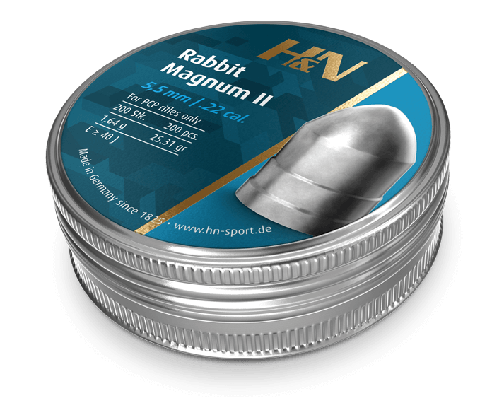 H&N Rabbit Magnum II Piombini 5.5mm 22 Torpedo 200pz Caccia Aria Compressa CO2