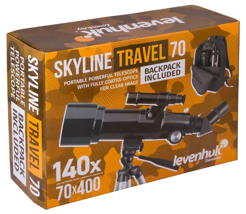 telescopio astronomico levenhuk skyline travel 70 rifrattore con treppiede borsa
