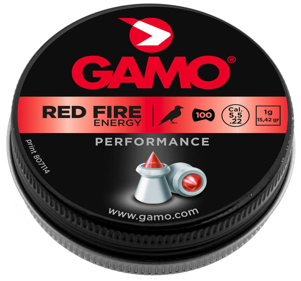 PIOMBINI 5,5 22 GAMO RED FIRE DIABOLO PALLINI ARIA COMPRESSA AIRGUN PLINKING