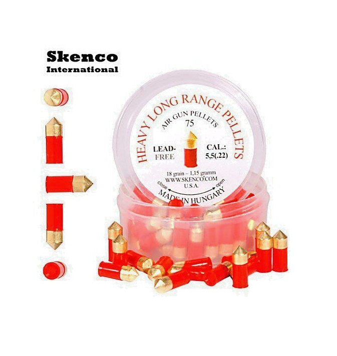 Piombini 5.5mm Skenco heavy long range pellets carabina aria compressa airgun