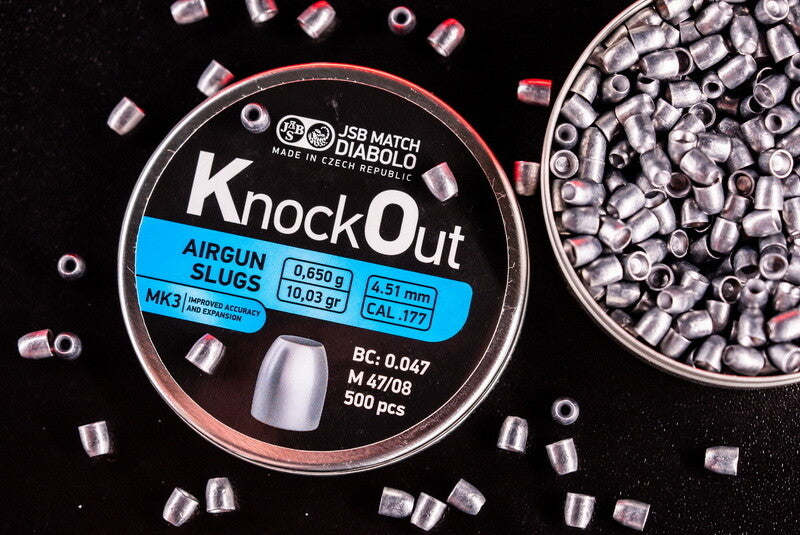 Piombini 4.51mm Jsb KnockOut Slugs per carabina aria compressa plinking plombs