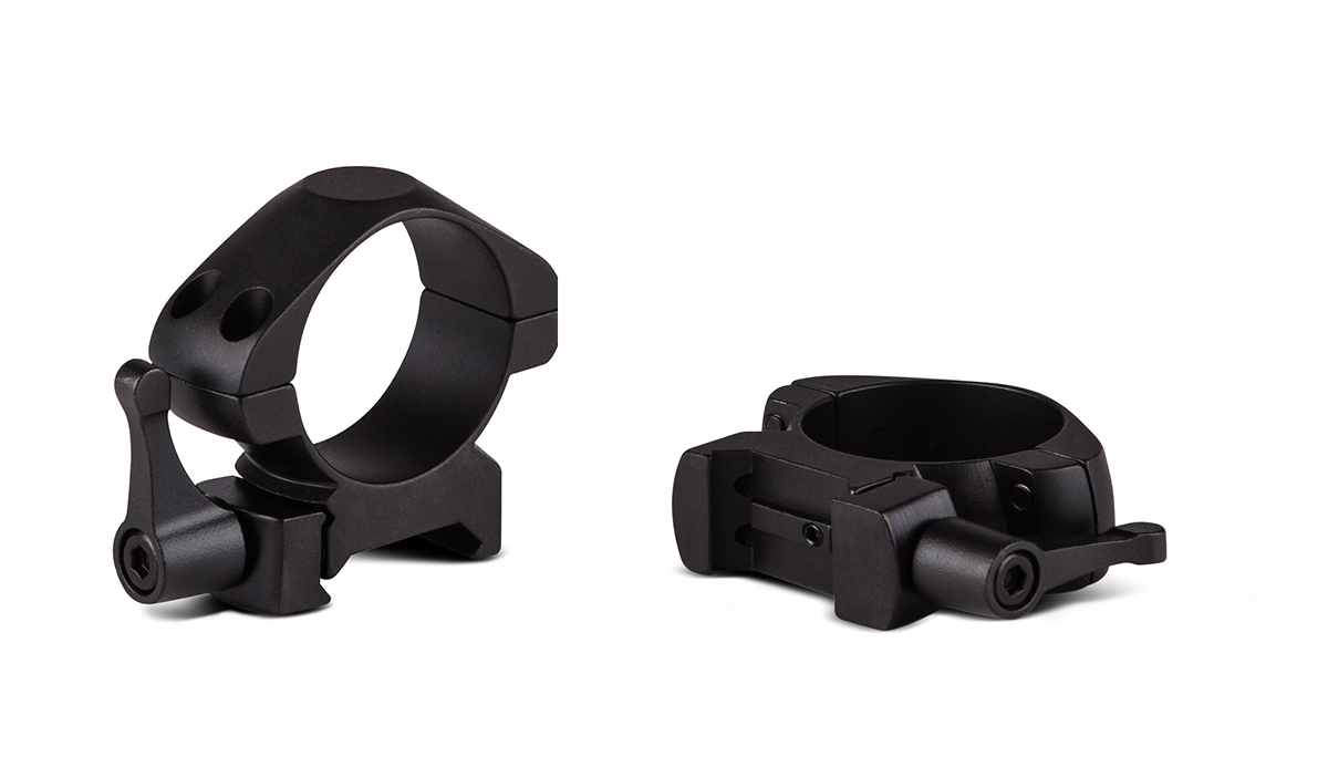 Anelli attacchi a sgancio rapido in acciaio per montaggio ottica tubo da 25mm