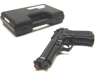 Pistola Bruni a salve 92 nera calibro 9 mm Pak Top Firing scacciacani capodanno teatro