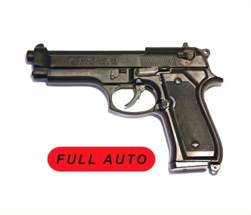 Pistola Bruni a salve 92 a raffica calibro 8 mm Top Firing scacciacani capodanno teatro