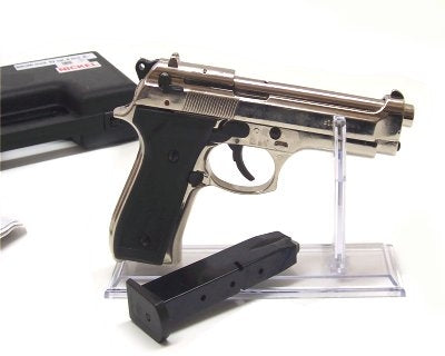 Pistola Bruni a salve 92 inox calibro 9 mm Top Firing scacciacani capodanno teatro