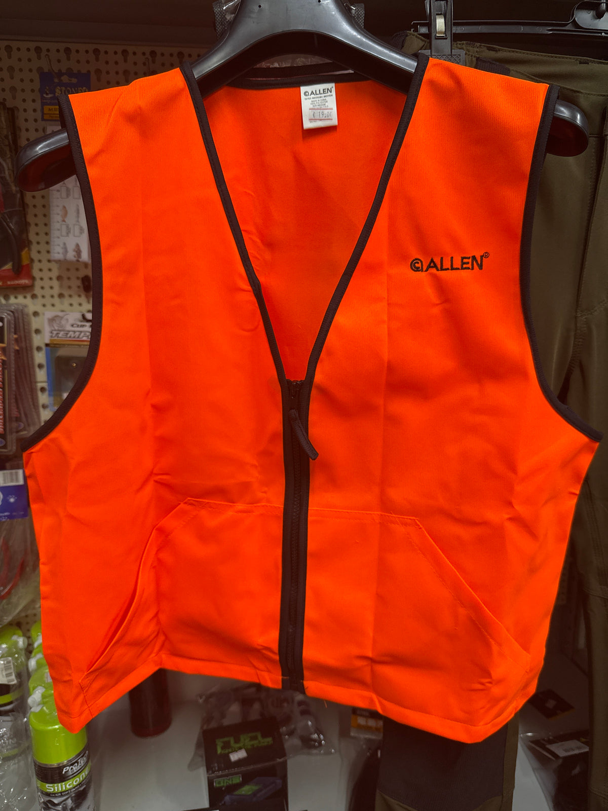 Allen Gilet Caccia Arancione Blaze Alta Visibilità Battuta Cinghiale Zip