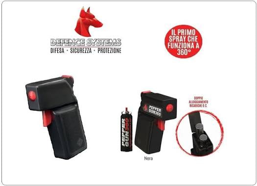 Spray al peperoncino Pepper Gun 360 per difesa personale autodifesa