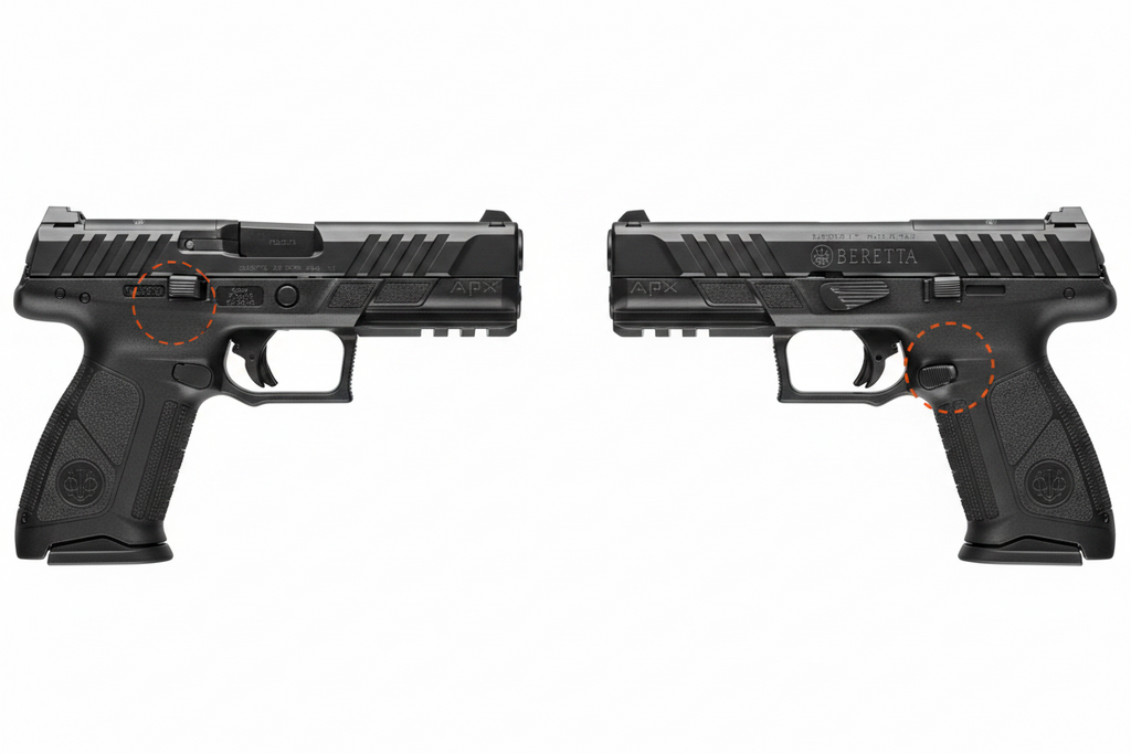 Beretta APX A1 Full Size – vista frontale canna 108 mm