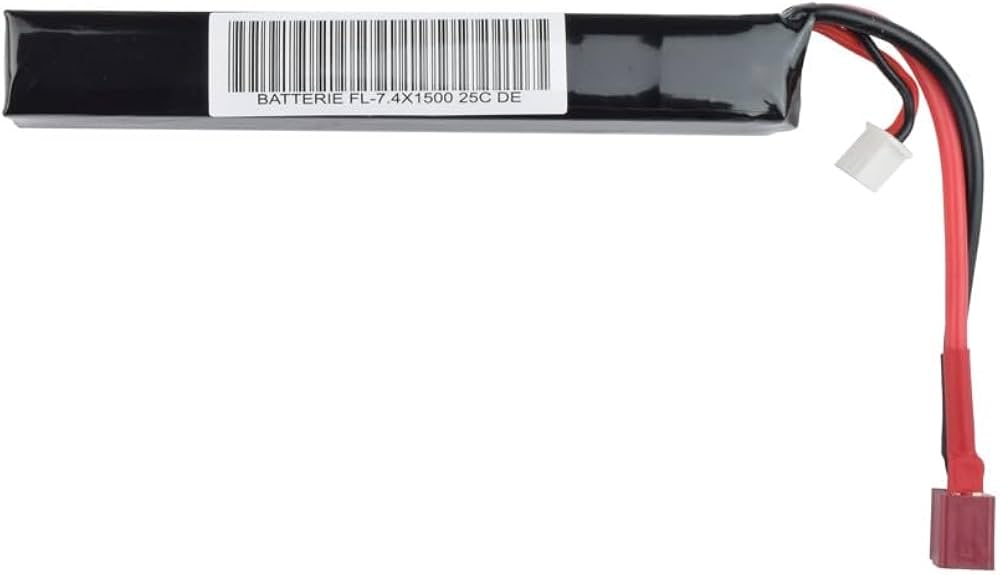 Batteria Li-Po Softair 7.4V 1500mAh 25C Mini Tamiya FUEL Replica Airsoft