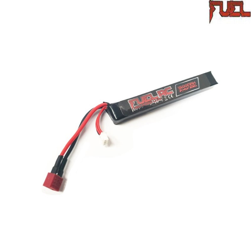 Batteria Li-Po Softair 7.4V 1500mAh 25C Mini Tamiya FUEL Replica Airsoft