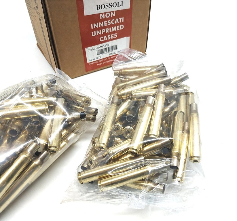 Bossoli Fiocchi 30-06 Ottone Non Innescati ricarica Tiro Sportivo 100 Pz