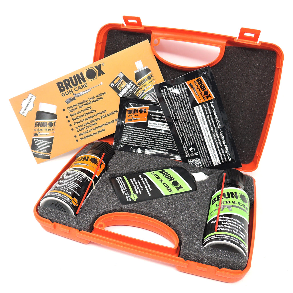 Kit Manutenzione Armi Brunox Completo Pulizia Lubrificazione con Custodia