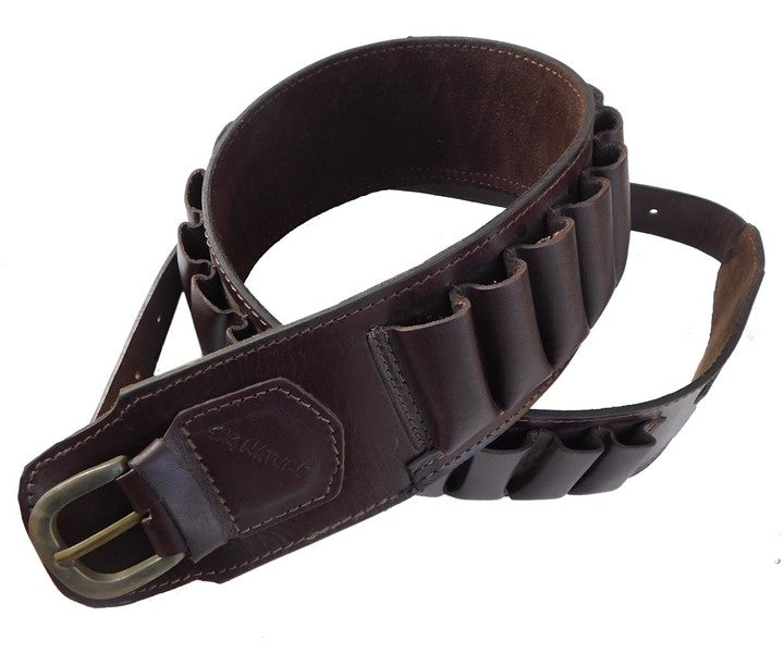 Cartuccera in pelle calibro 12 per caccia 25 celle porta cartucce