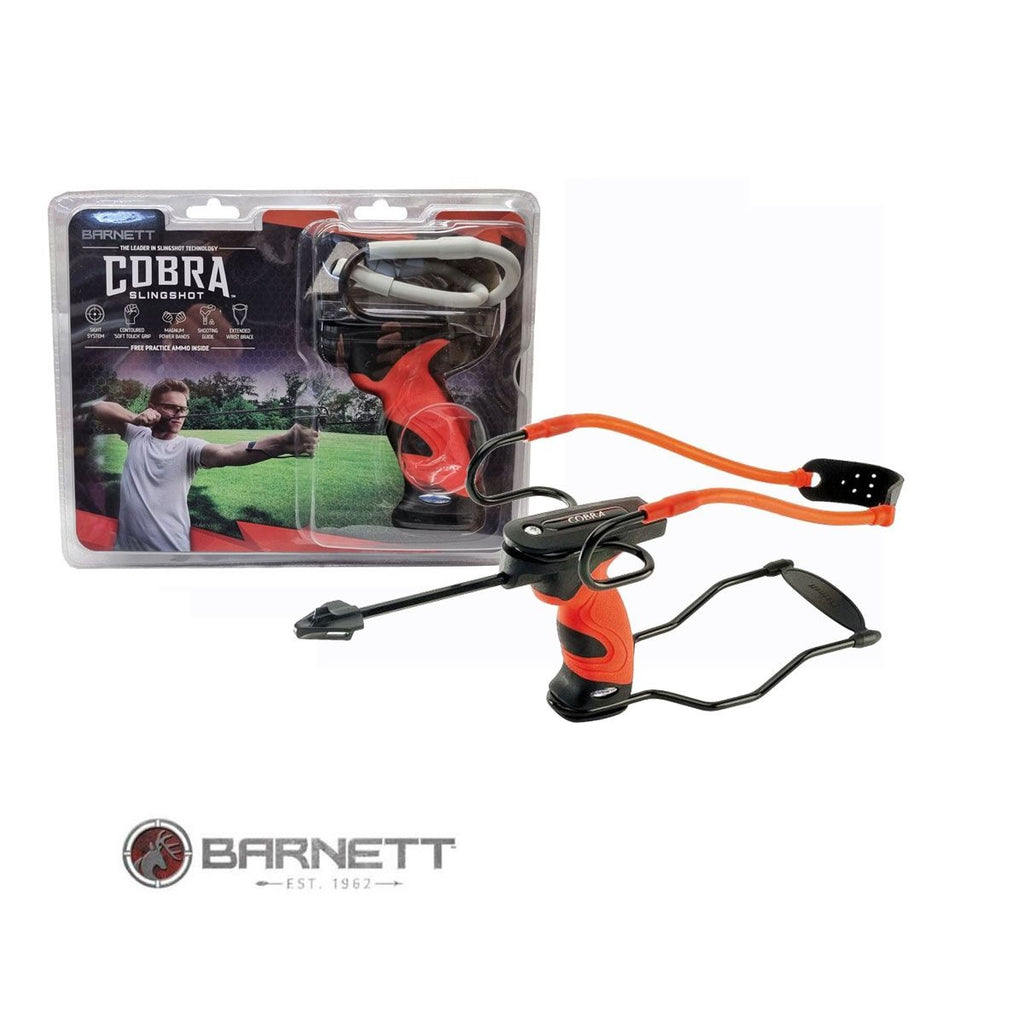 Barnett Cobra fionda professionale - vista frontale con stabilizzatore