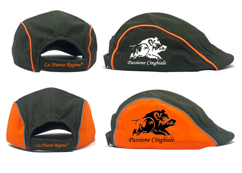 Hunting cap with wild boar embroidery, one size fits all, adjustable velcro closure