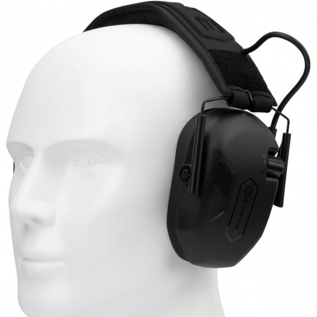 Leader electronic ear defenders for clay pigeon shooting, noise reduction, hearing protection