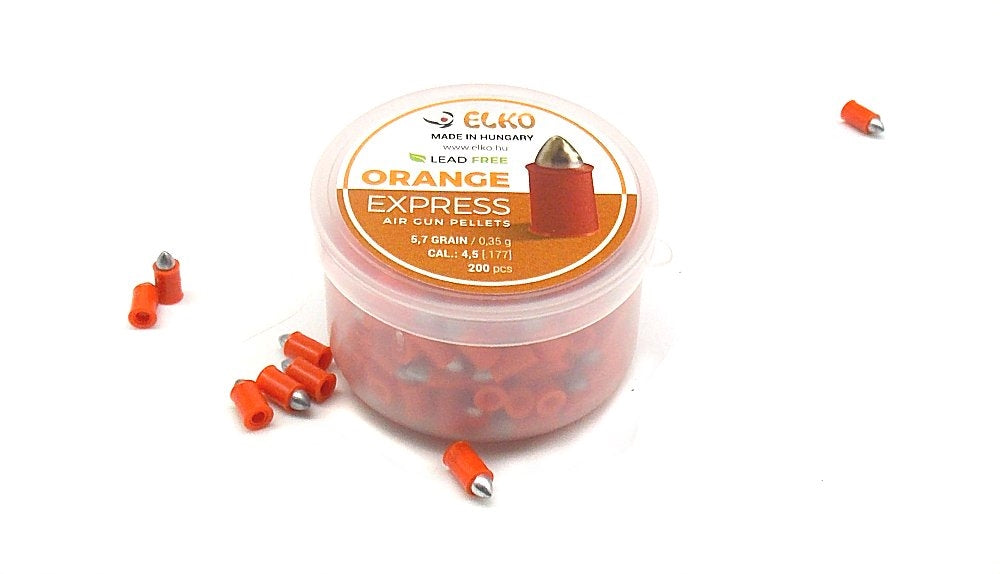 Piombini 4.5mm ELKO Orange Express punta acciaio 200pz carabina aria compressa