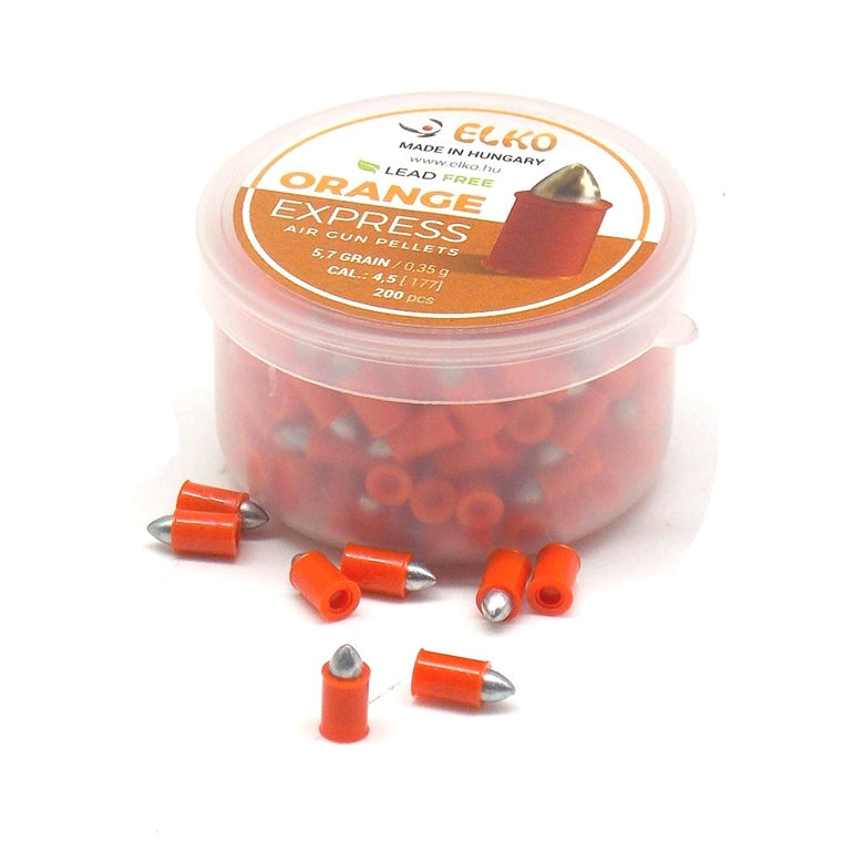 Piombini 4.5mm ELKO Orange Express punta acciaio 200pz carabina aria compressa
