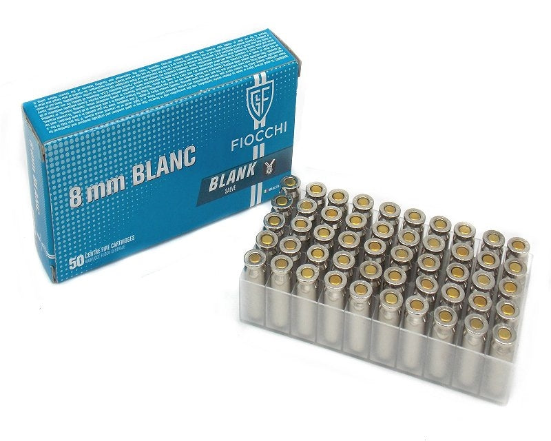 Cartucce a Salve 8mm Fiocchi 50pz per Scacciacani Capodanno Gare Cinofile