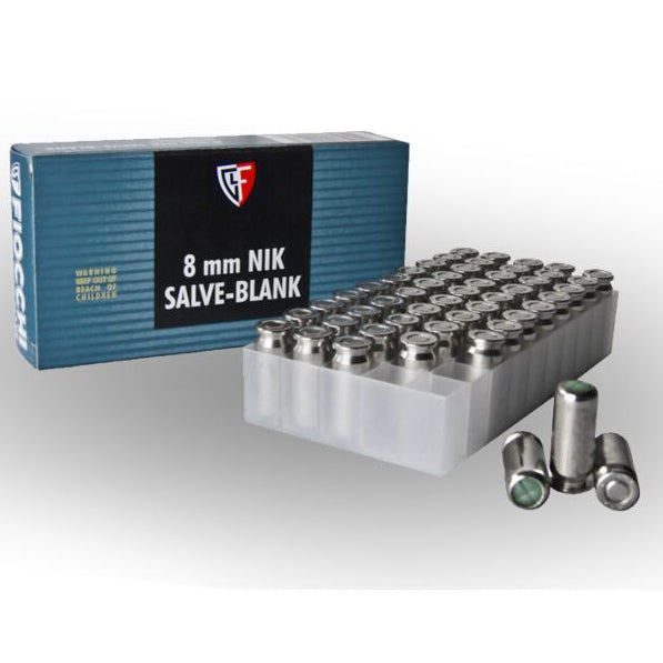 Cartucce a Salve 8mm Fiocchi 50pz per Scacciacani Capodanno Gare Cinofile