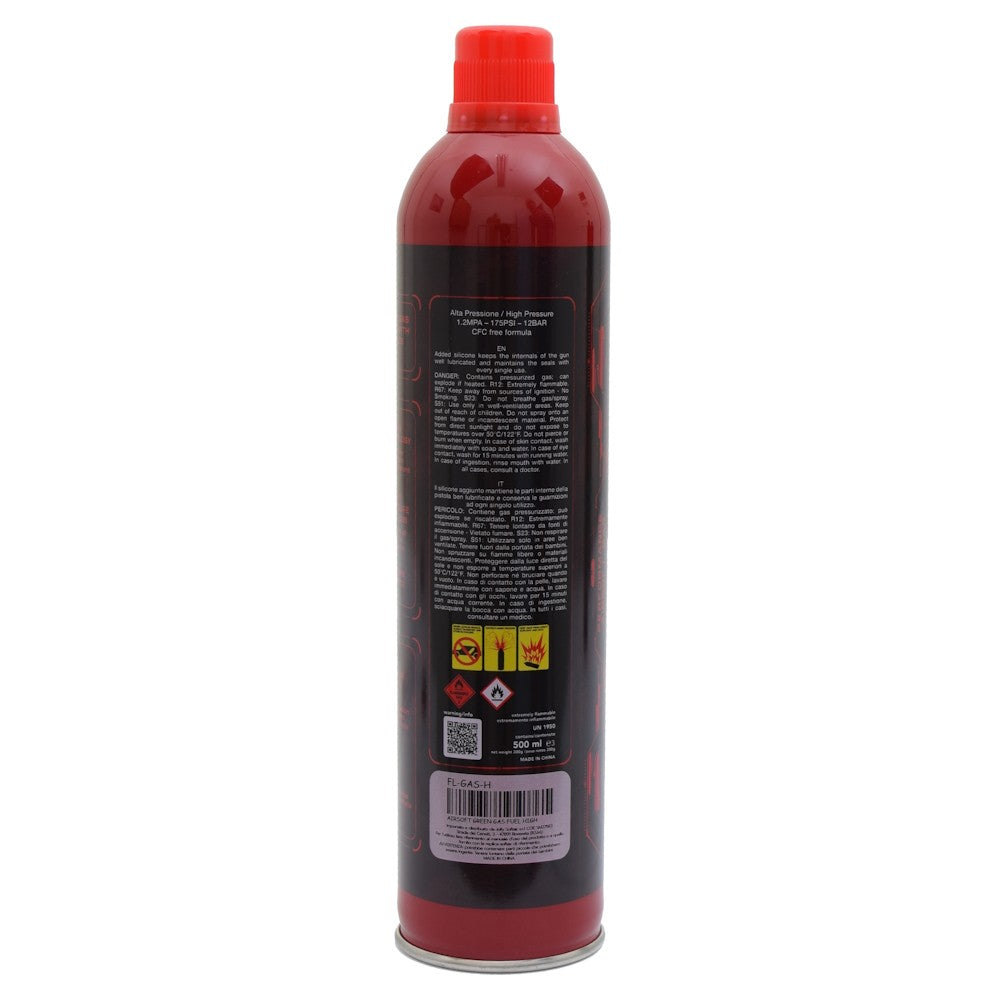 Green Gas Airsoft 500ml High Power Olio Silicone GBB FUEL Plasmaburst