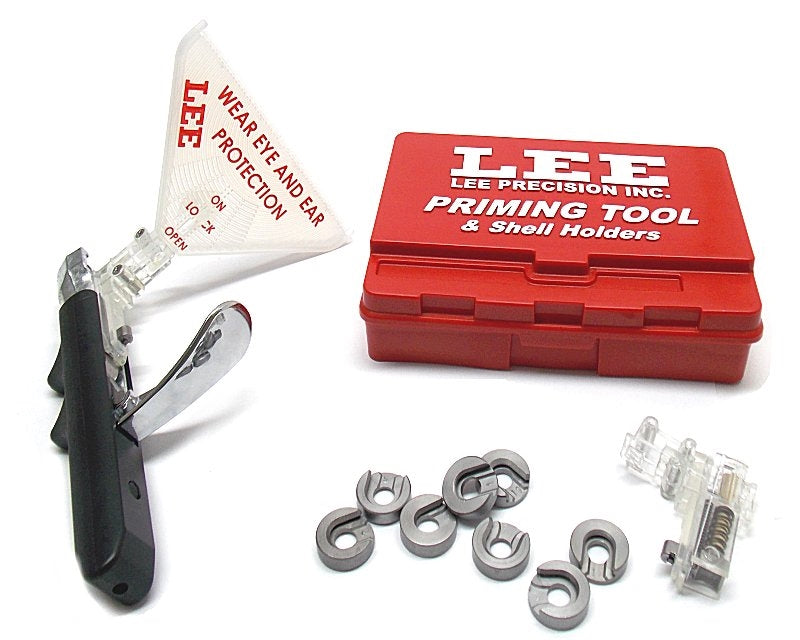 Lee Innescatore Auto Prime Kit 90215 + 8 Shell Holders Ricarica Bossoli
