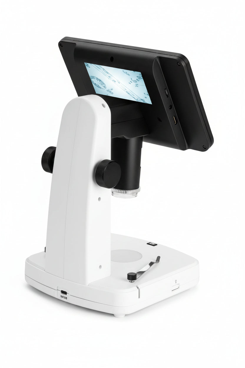 Microscopio Digitale 2in1 10x-1200x LCD 7" 2K Biologico Stereoscopico USB konus