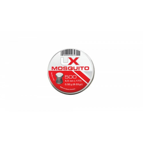 Piombini Umarex Mosquito 4,5mm testa piatta 500pz — pallini aria compressa Made in Germany