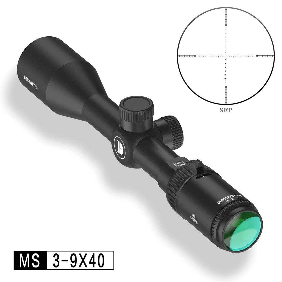 Cannocchiale Discovery OPT 3-9x40 Mil-Dot Caccia Plinking Attacchi Inclusi