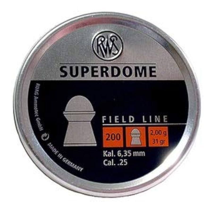 Piombini RWS 6.35mm 2gr Superdome Bulldog airgun pellets precisione 200pz
